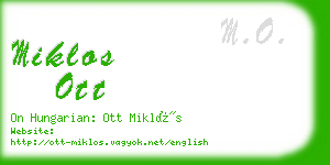 miklos ott business card